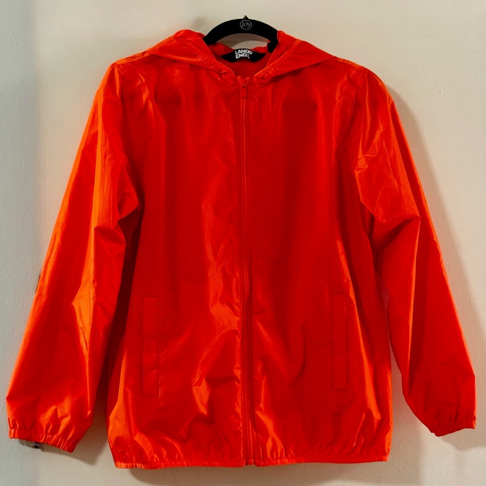 Lands’ End Kids Waterproof Hooded Packable Rain Jacket